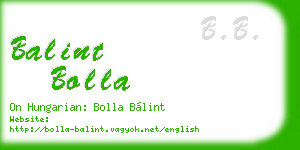 balint bolla business card