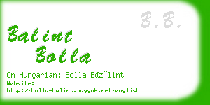 balint bolla business card